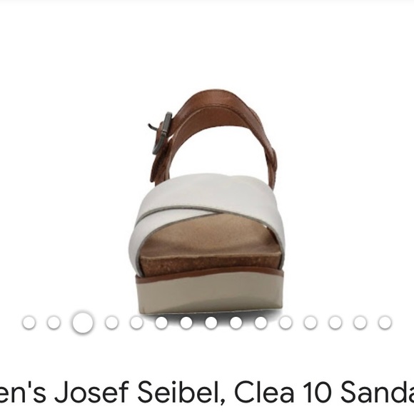 NIB Josef Seibel “Clea 10” White Kombi ladies wedge platform sandals, size EU 37 - Picture 6 of 12